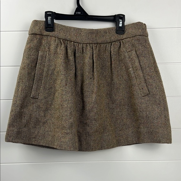 J. Crew women’s size 4 tweed wool mini skirt side zip with pockets - Picture 1 of 7